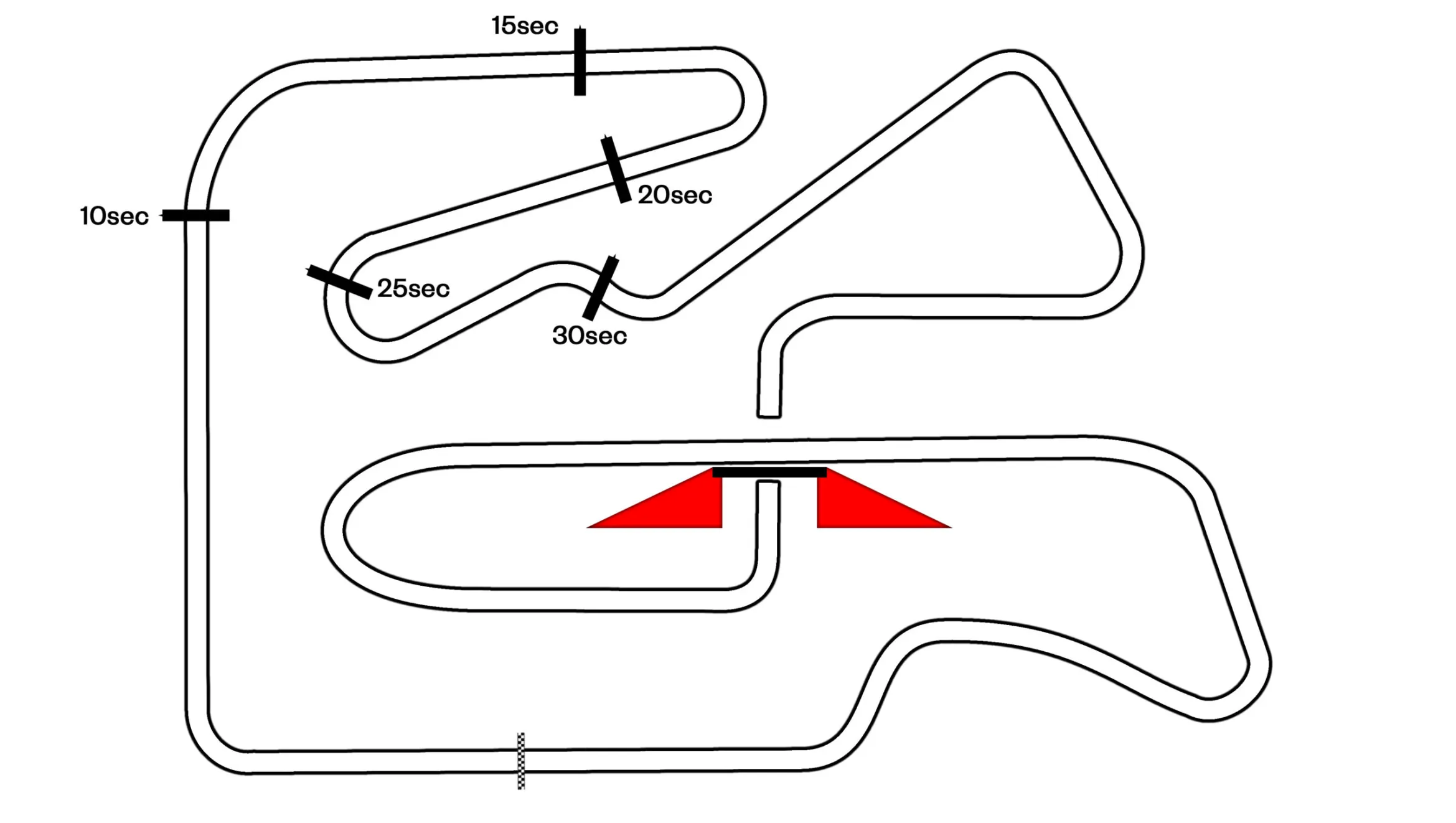 Track layout for Thursday Night Thunder Go Kart League Racing Florida